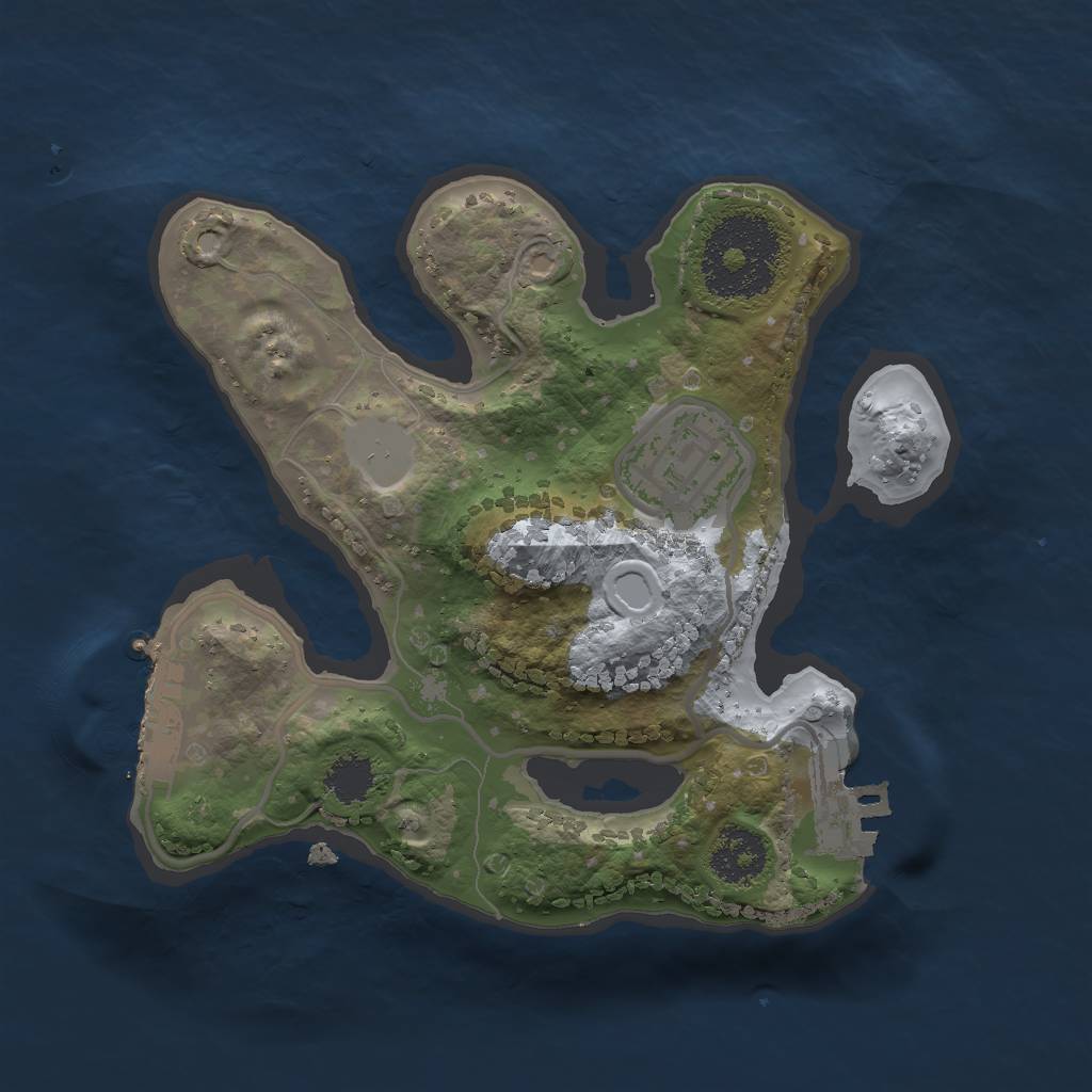 Rust Map: Procedural Map, Size: 2000, Seed: 6981720, 8 Monuments