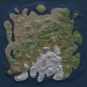 Thumbnail Rust Map: Procedural Map, Size: 4500, Seed: 1172818739, 19 Monuments