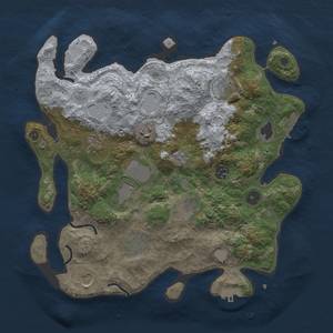 Thumbnail Rust Map: Procedural Map, Size: 3600, Seed: 968465182, 18 Monuments