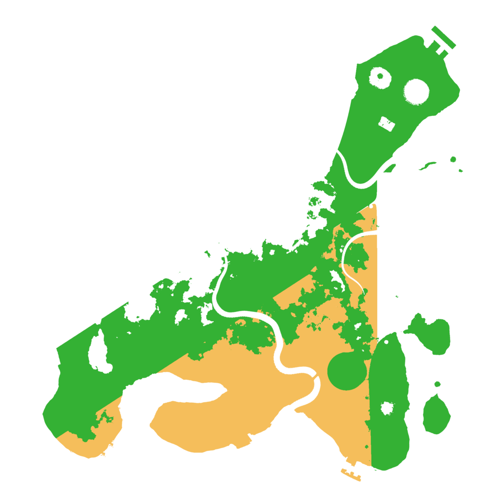 Biome Rust Map: Procedural Map, Size: 3500, Seed: 454958