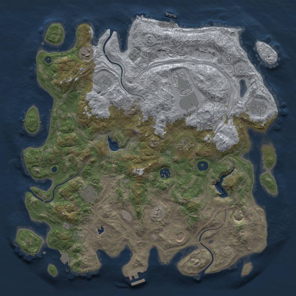 Rust Map: Procedural Map, Size: 4250, Seed: 831679999, 15 Monuments