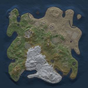 Thumbnail Rust Map: Procedural Map, Size: 3500, Seed: 2030225181, 16 Monuments