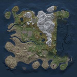 Thumbnail Rust Map: Procedural Map, Size: 3500, Seed: 5950346, 13 Monuments