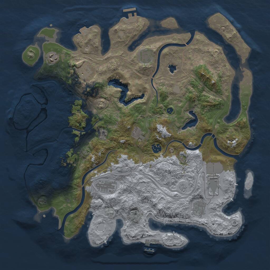 Rust Map: Procedural Map, Size: 4250, Seed: 1382902735, 15 Monuments