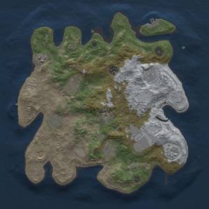 Thumbnail Rust Map: Procedural Map, Size: 3500, Seed: 1284055332, 19 Monuments
