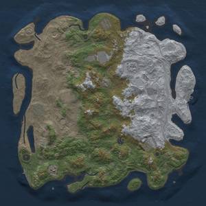 Thumbnail Rust Map: Procedural Map, Size: 4500, Seed: 1073440705, 20 Monuments
