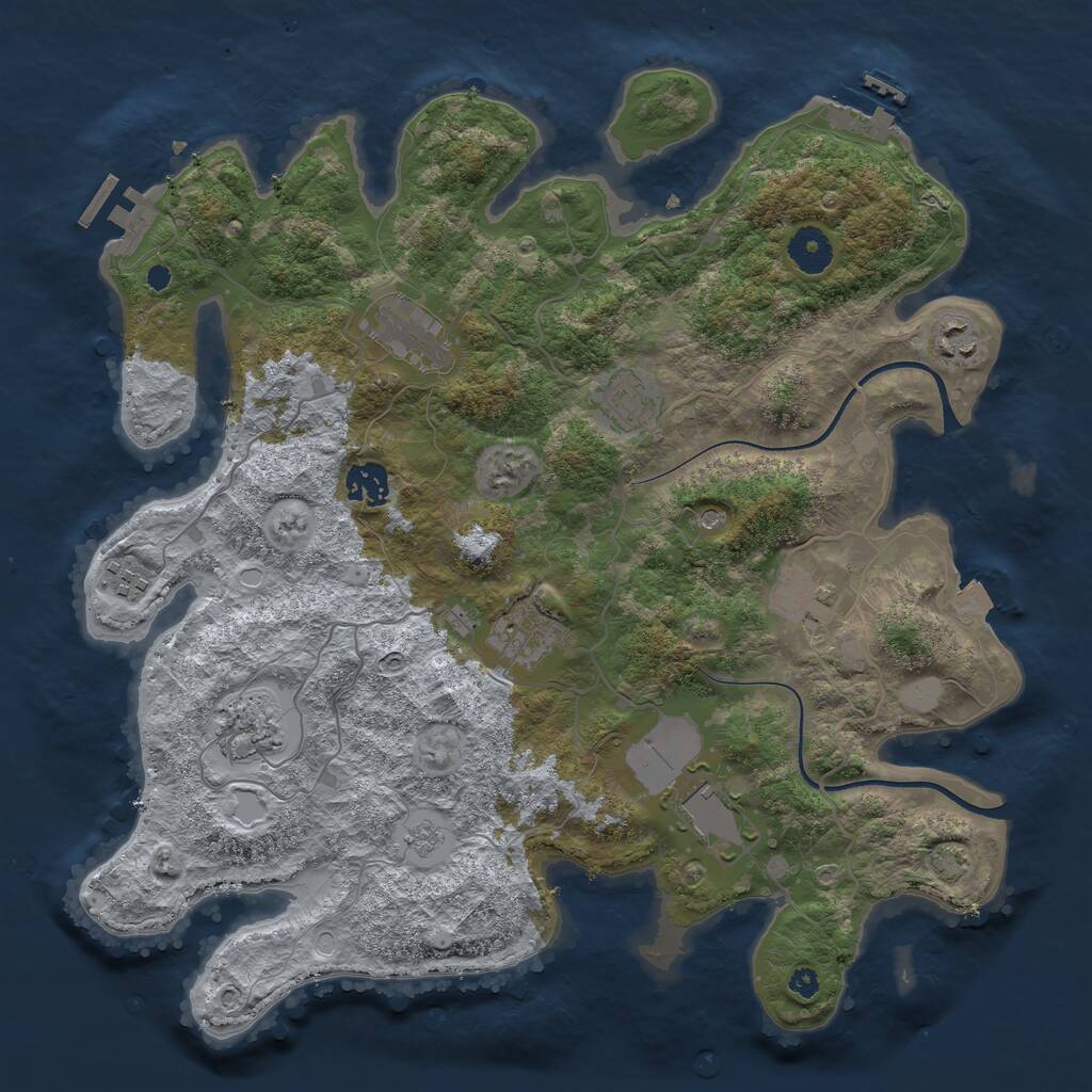 Rust Map: Procedural Map, Size: 3700, Seed: 880008150, 15 Monuments