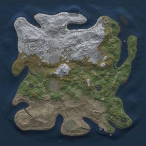 Thumbnail Rust Map: Procedural Map, Size: 3554, Seed: 34653462, 17 Monuments