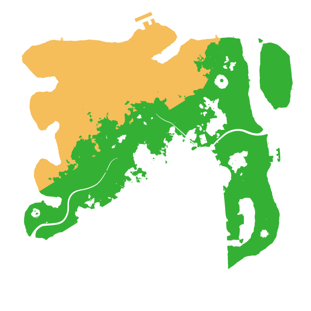 Biome Rust Map: Procedural Map, Size: 3500, Seed: 780315244