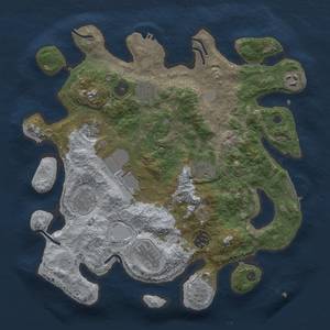 Thumbnail Rust Map: Procedural Map, Size: 3500, Seed: 20230202, 18 Monuments