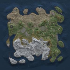 Thumbnail Rust Map: Procedural Map, Size: 3500, Seed: 8281992, 14 Monuments