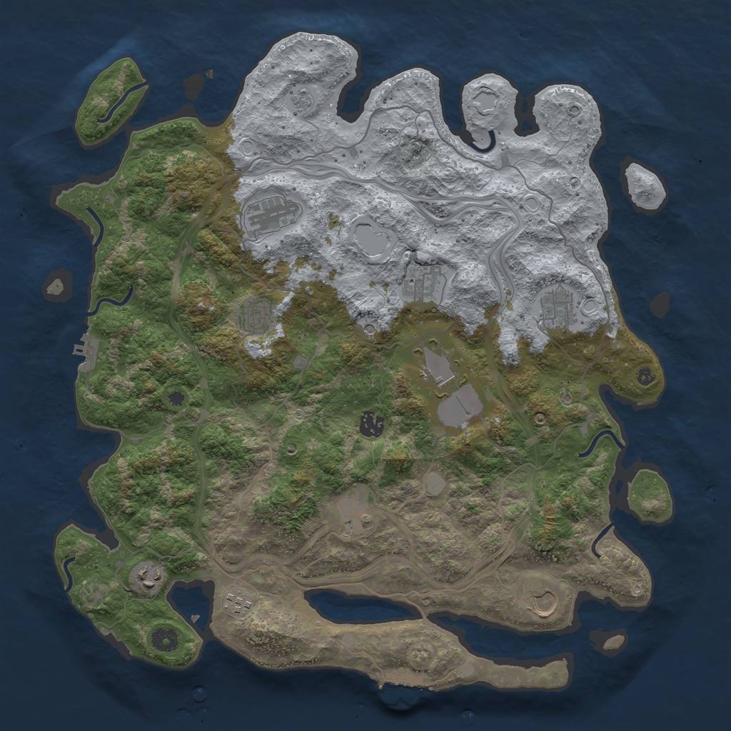 Rust Map: Procedural Map, Size: 4251, Seed: 2141232525, 19 Monuments