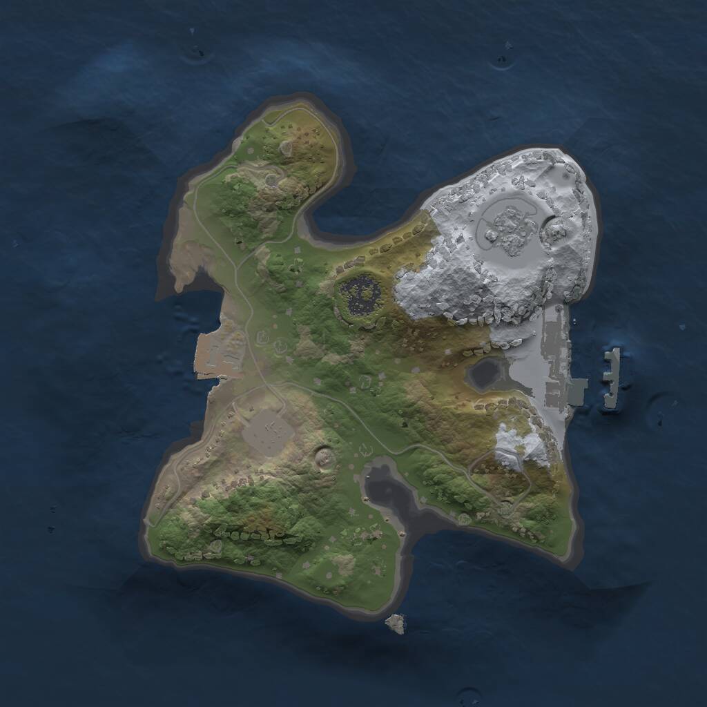 Rust Map: Procedural Map, Size: 1800, Seed: 28438438, 3 Monuments