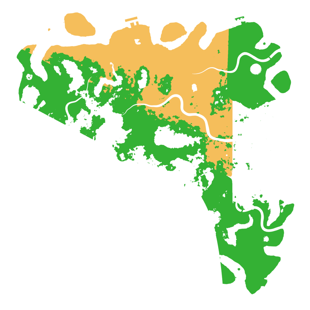 Biome Rust Map: Procedural Map, Size: 5000, Seed: 31874333