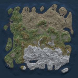 Thumbnail Rust Map: Procedural Map, Size: 4250, Seed: 7338242, 19 Monuments