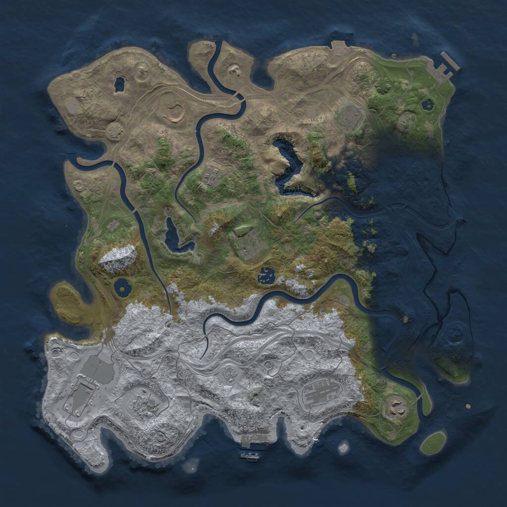 Rust Map: Procedural Map, Size: 4250, Seed: 161, 15 Monuments