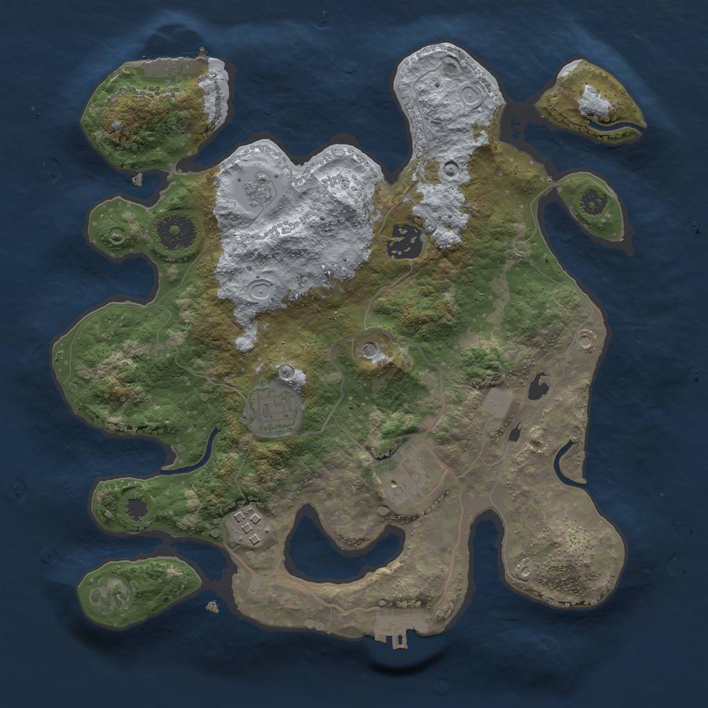 Rust Map: Procedural Map, Size: 2900, Seed: 38999022, 13 Monuments