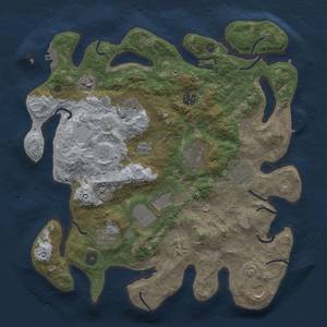 Thumbnail Rust Map: Procedural Map, Size: 3700, Seed: 616982977, 19 Monuments