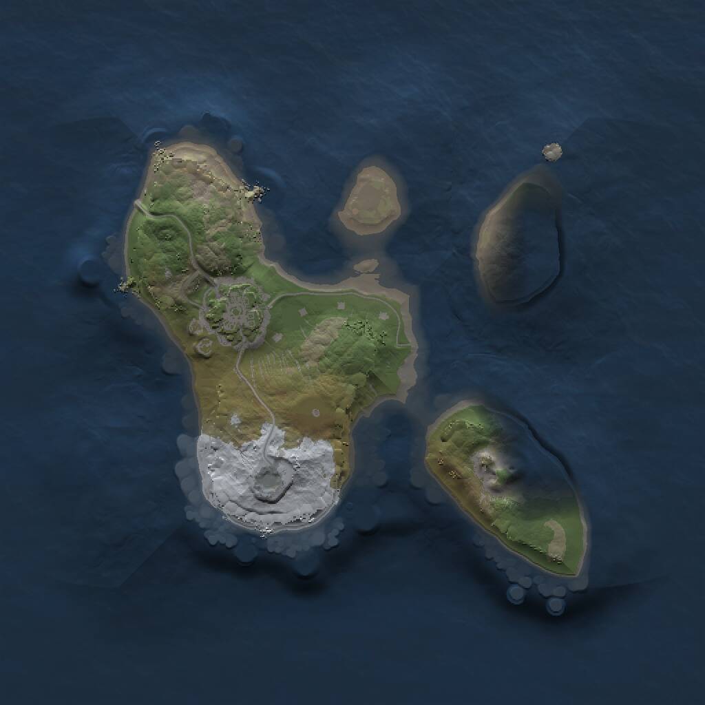 Rust Map: Procedural Map, Size: 1500, Seed: 9123185, 2 Monuments