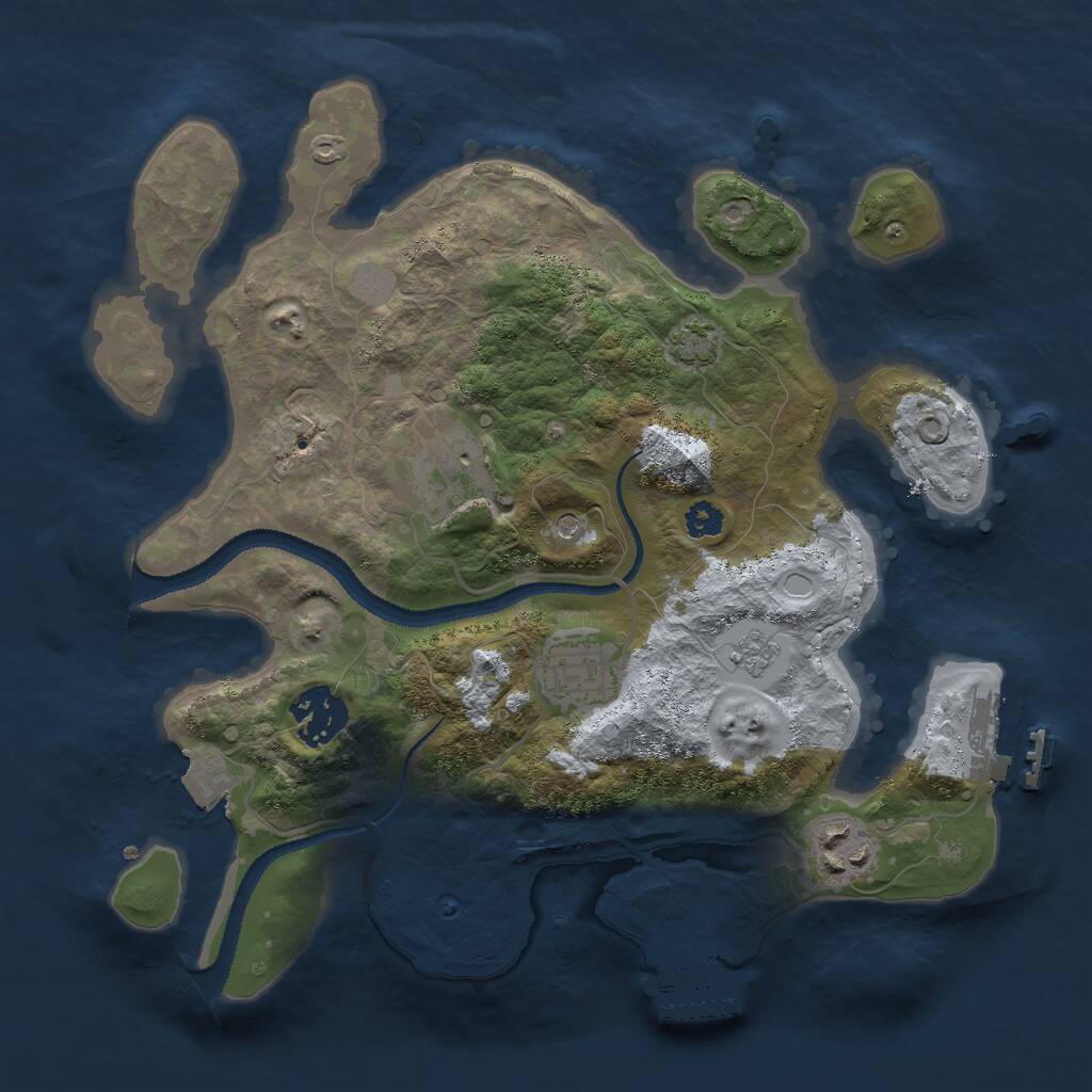 Rust Map: Procedural Map, Size: 2900, Seed: 41234122, 10 Monuments