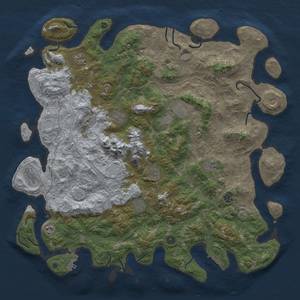 Thumbnail Rust Map: Procedural Map, Size: 5000, Seed: 938198563, 20 Monuments