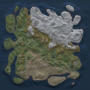 Thumbnail Rust Map: Procedural Map, Size: 4200, Seed: 1123, 18 Monuments