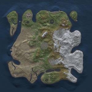 Thumbnail Rust Map: Procedural Map, Size: 3000, Seed: 2074460, 14 Monuments