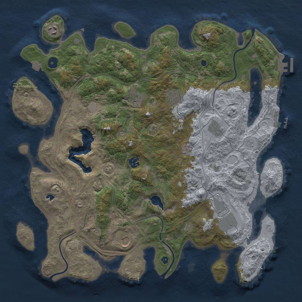 Rust Map: Procedural Map, Size: 4250, Seed: 85345737, 15 Monuments