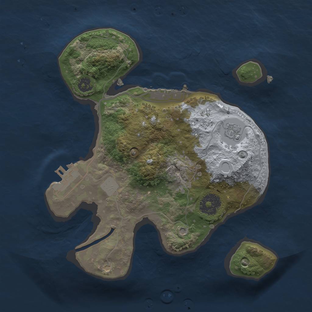 Rust Map: Procedural Map, Size: 2200, Seed: 1571617855, 8 Monuments