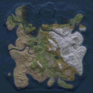 Thumbnail Rust Map: Procedural Map, Size: 3700, Seed: 1120539772, 16 Monuments
