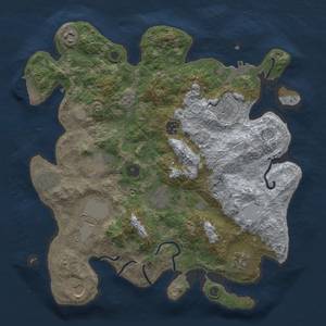 Thumbnail Rust Map: Procedural Map, Size: 3700, Seed: 1120539772, 19 Monuments