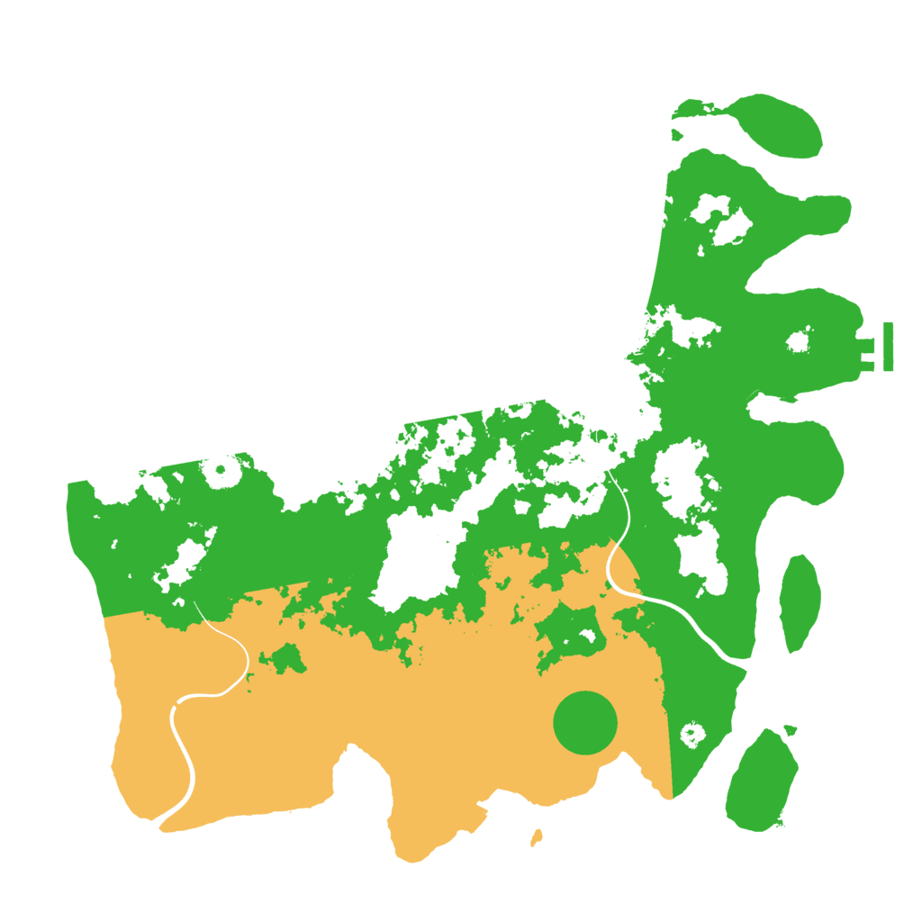 Biome Rust Map: Procedural Map, Size: 3800, Seed: 92945021