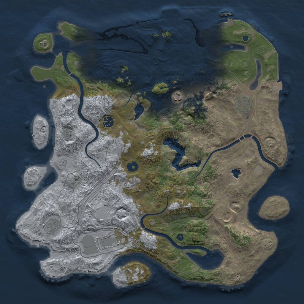 Rust Map: Procedural Map, Size: 4250, Seed: 5348, 15 Monuments