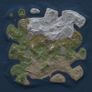 Thumbnail Rust Map: Procedural Map, Size: 3500, Seed: 1828513618, 19 Monuments