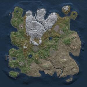 Thumbnail Rust Map: Procedural Map, Size: 3500, Seed: 1349621788, 15 Monuments