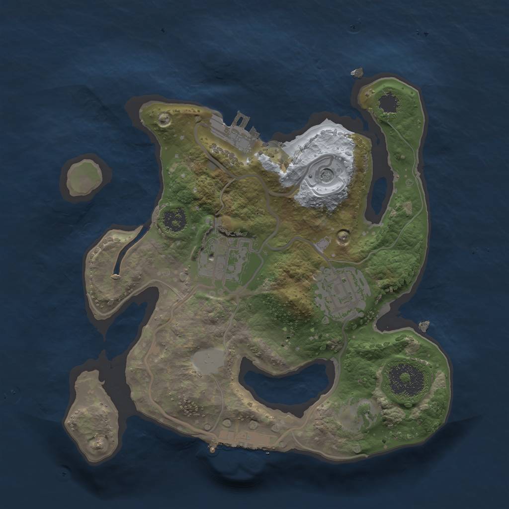 Rust Map: Procedural Map, Size: 2200, Seed: 30424681, 10 Monuments
