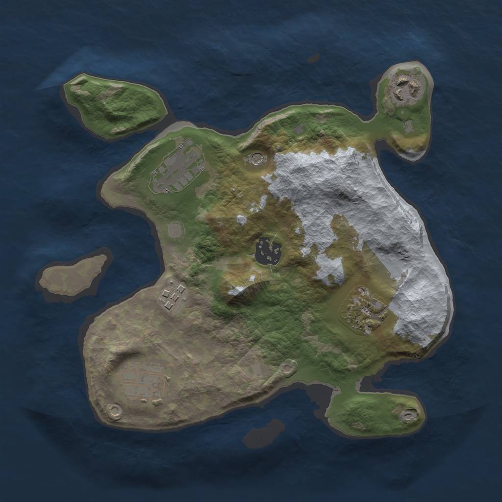 Rust Map: Barren, Size: 2700, Seed: 1337, 9 Monuments