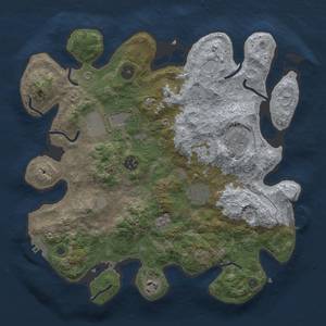 Thumbnail Rust Map: Procedural Map, Size: 3500, Seed: 627972694, 15 Monuments