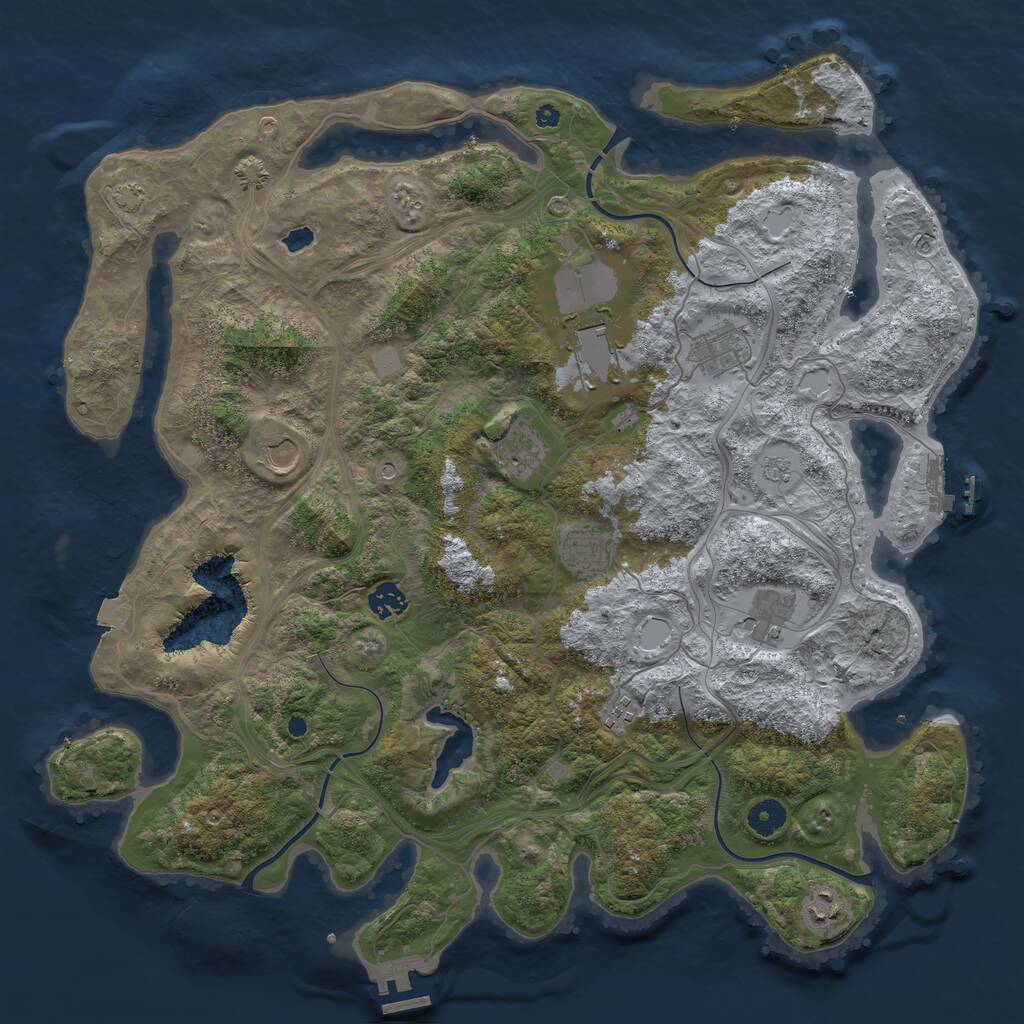 Rust Map: Procedural Map, Size: 4250, Seed: 1795220095, 15 Monuments