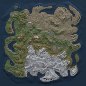 Thumbnail Rust Map: Procedural Map, Size: 4500, Seed: 13822, 20 Monuments