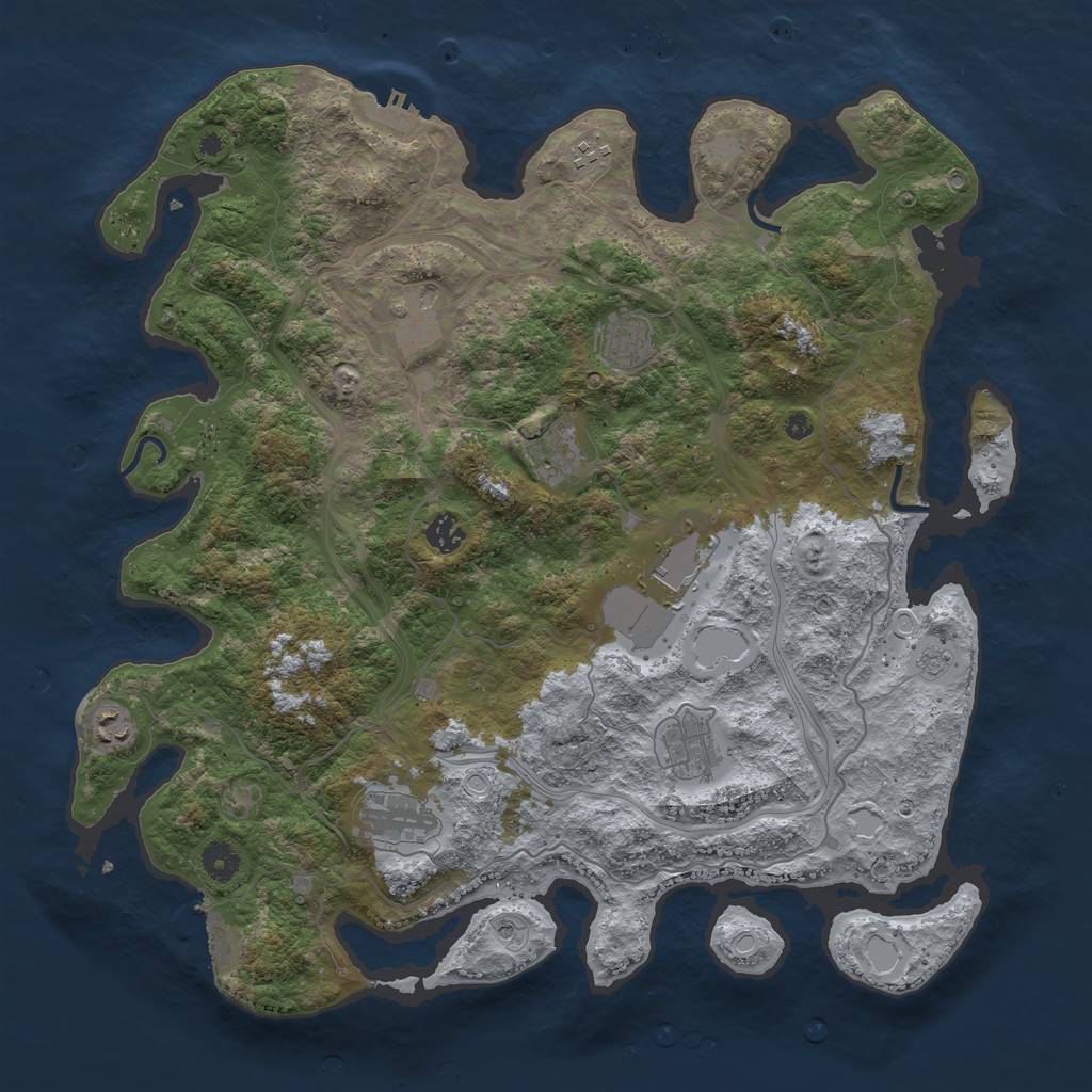 Rust Map: Procedural Map, Size: 4250, Seed: 13, 18 Monuments