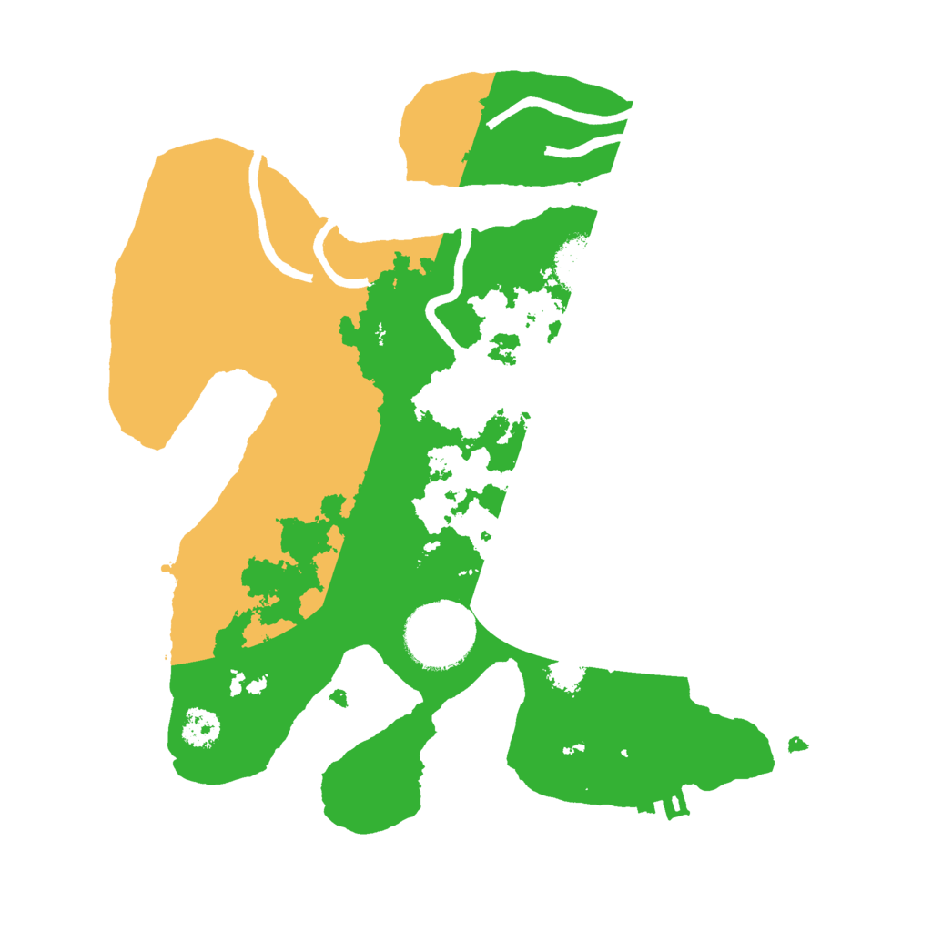 Biome Rust Map: Procedural Map, Size: 2500, Seed: 90210