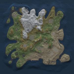 Thumbnail Rust Map: Procedural Map, Size: 3500, Seed: 1112284197, 17 Monuments