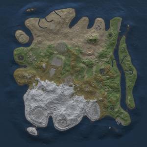 Thumbnail Rust Map: Procedural Map, Size: 3700, Seed: 1910195176, 19 Monuments