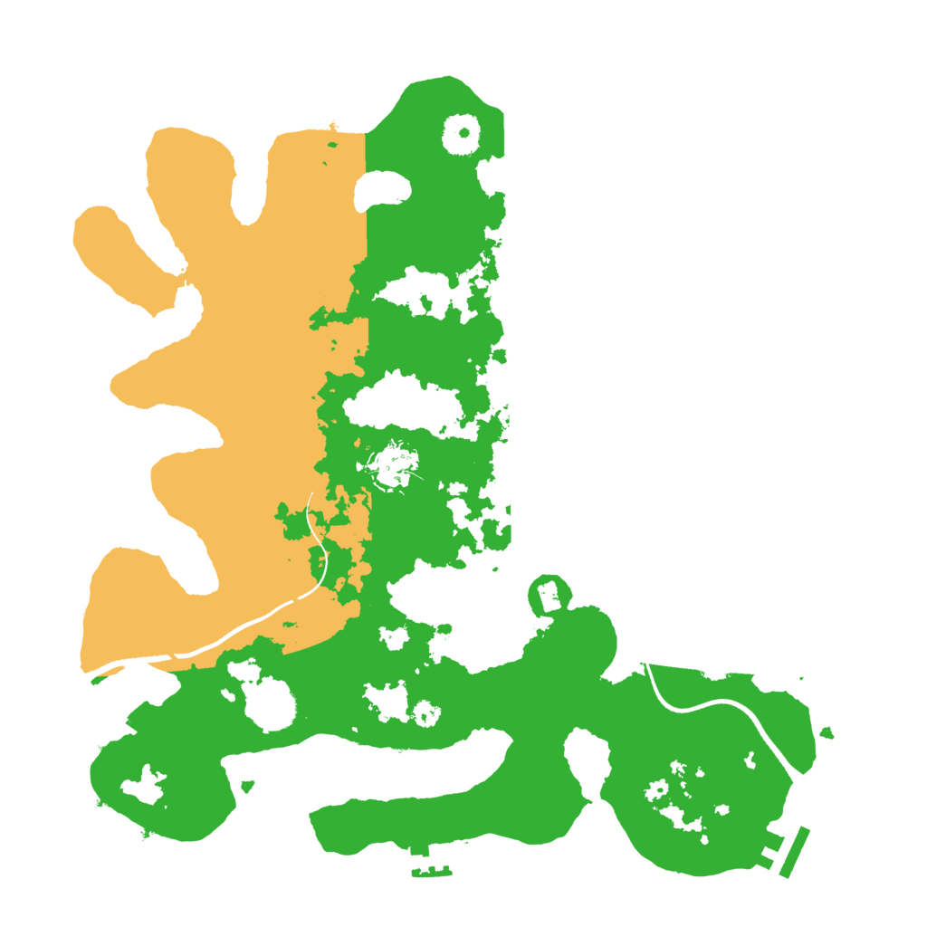 Biome Rust Map: Procedural Map, Size: 3500, Seed: 84246786