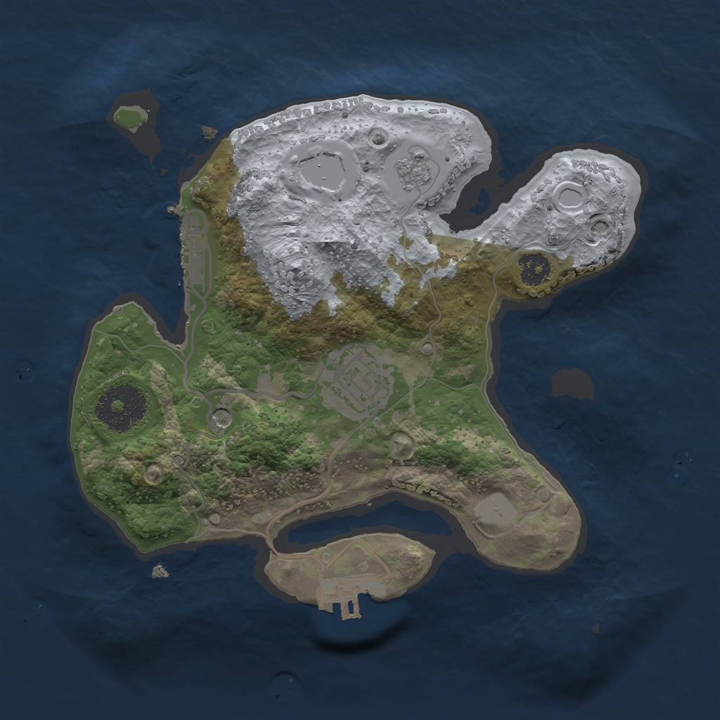 Rust Map: Procedural Map, Size: 2300, Seed: 312553, 10 Monuments