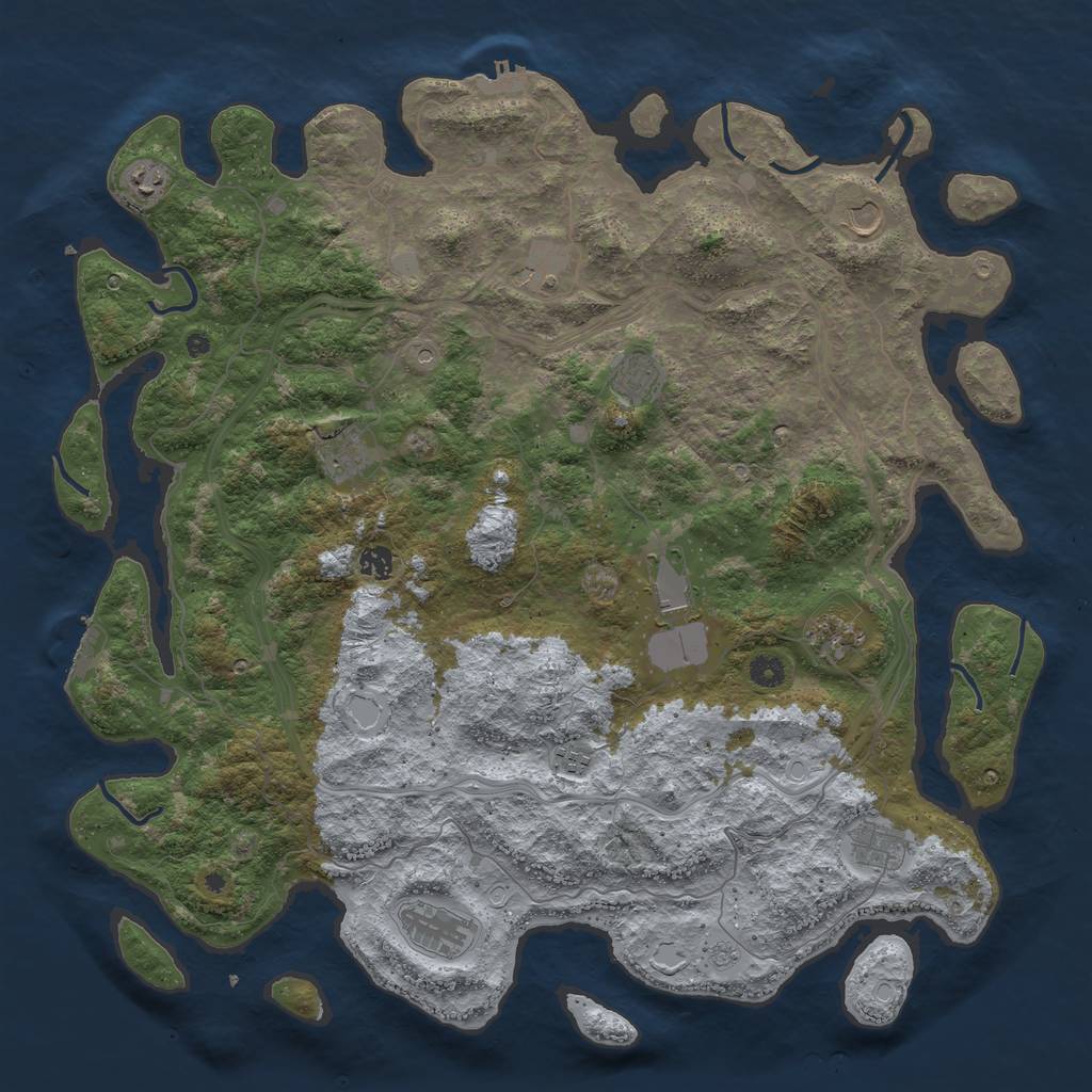 Rust Map: Procedural Map, Size: 4750, Seed: 1101015742, 20 Monuments