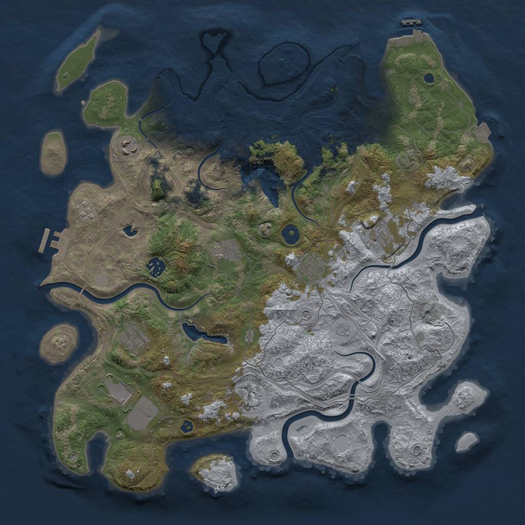 Rust Map: Procedural Map, Size: 4250, Seed: 5361, 15 Monuments