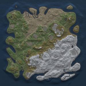 Thumbnail Rust Map: Procedural Map, Size: 4300, Seed: 1406965665, 20 Monuments