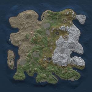 Thumbnail Rust Map: Procedural Map, Size: 3500, Seed: 1669794575, 17 Monuments